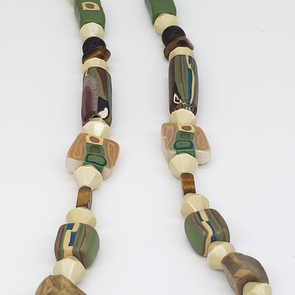 Boho 💥 Handmade beads on a handmade bead Necklace - Picture 3 of 8